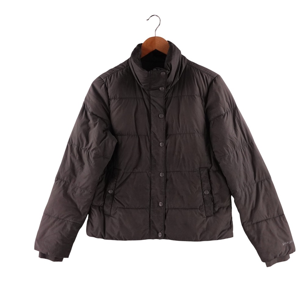 Patagonia Womens Size Small Silent Down Puffer Jacket Gray Quilted Snap Front